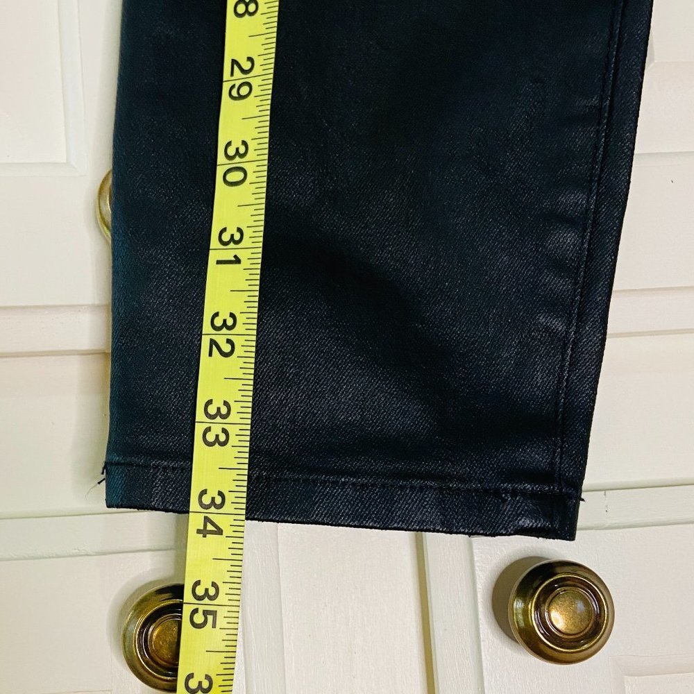 Motherhood Maternity Indigo Blue Coated Skinny Leg Ankle Jeans Black Med… - Picture 10 of 10